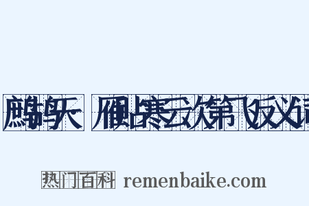 鹧鸪天·雁贴寒云次第飞反义词是什么意思的图片